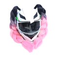 thumbnail image 1 of Clearance Now! 1 Pair Punk Style Motorcycle Helmet Dreadlocks Women Ponytail Braid Bicycle- W6B1, 1 of 8