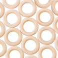 thumbnail image 1 of ORUYROP 20 Pcs 30mm(1.18 Inch) Smooth Unfinished Solid Wooden Linking Rings Natural Wood Link Ring Pendant and Connectors for Jewelry Making and Crafting, 1 of 6