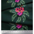 thumbnail image 2 of Soimoi Toile de Coton Floral & Feuilles Tissu Imprimé Tropical 1 Yard 56 Inch Wide, 2 of 2