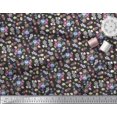 thumbnail image 2 of Soimoi Black Rayon Fabric Leaves,Insect & Floral Artistic Decor Fabric Printed BTY 42 Inch Wide, 2 of 3