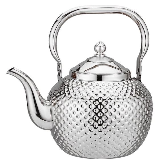 SANQIAHOME 2000ml teapot with Infuser stainless steel Water Boilers lifting handle Tea Maker Water Kettle for Induction/Gas silver