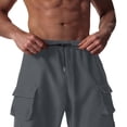 thumbnail image 3 of Plebaso Pantalon Cargo pour Homme, Pantalon de Randonnée Décontracté à Cordon, Léger, Uni, Pantalon de Travail d'Extérieur pour Homme, 3 of 5