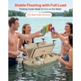 thumbnail image 2 of VEVOR Floating Cooler, 40 QT Floating Ice Chest with Dry Storage, Wheels & Tow Rope, Premium LLDPE Amphibious Drink Cooler for Water & Land, Stable Cruiser on Lake, River, Pool, Beach, Kayak, Apricot, 2 of 9