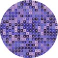 thumbnail image 1 of Ahgly Company Machine Washable Indoor Round Transitional Purple Amethyst Purple Area Rugs, 7' Round, 1 of 7