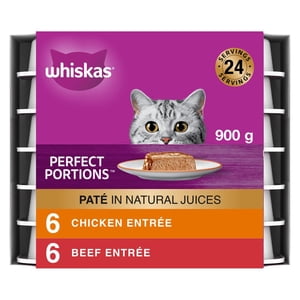Whiskas Perfect Portions Meaty Selections Paté Aliments pour chats adultes humides
