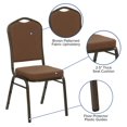thumbnail image 2 of HERCULES Series Crown Back Stacking Banquet Chair in Burgundy Fabric - Gold Frame, 2 of 9