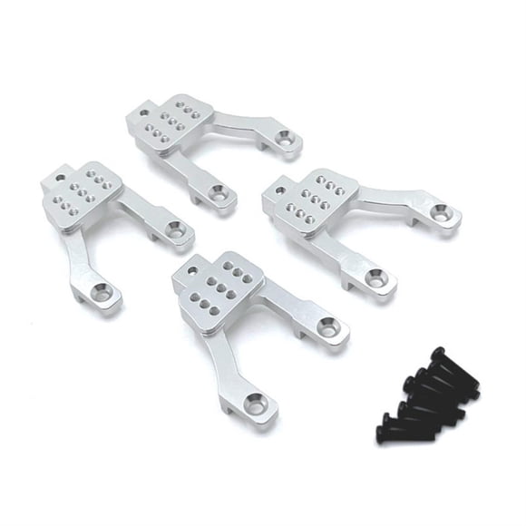 maskred 4pcs Aluminum Alloy Shock Absorber Bracket For MN128 MN86 G500 1/12 OFF-Road Steady RC Car Accessories Replacement Parts Silver