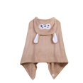 thumbnail image 1 of 2025 Garçons Filles Peignoir à Capuche Peignoir en Flanelle Doux Imprimé Peignoir Tendance 7-14 Ans Café, 1 of 4