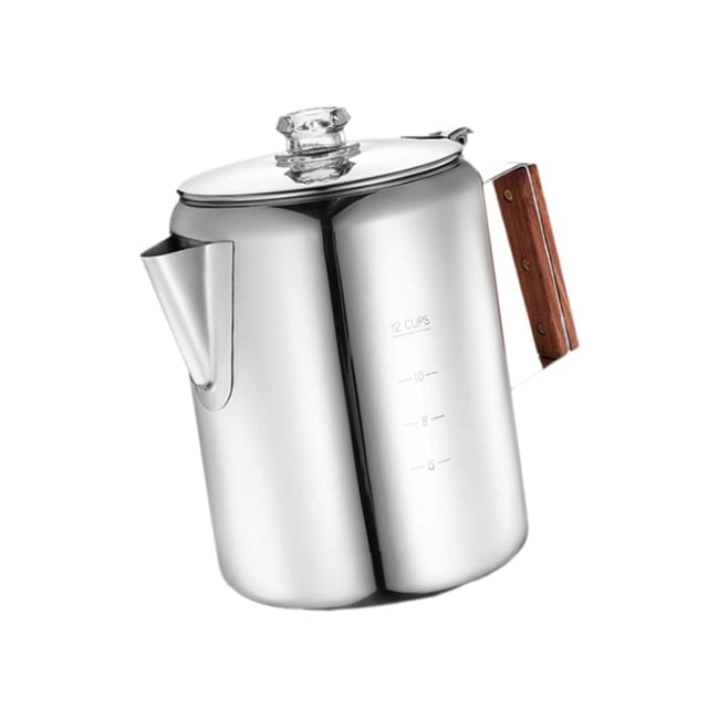 Tnarru Coffee Percolator Coffee Maker Comfortable Handle Large Capacity Portable Camping Coffee Pot Cookware for Kitchen Home Travel