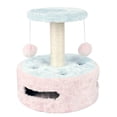 thumbnail image 3 of Cat Tree Plush Sisal Multifunctional Cat Scratching Post Cat Tower with Ball Toy, 3 of 10