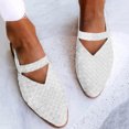 thumbnail image 2 of XZNGL Chaussures Plates à Bout Pointu pour Femmes Chaussures Décontractées Tissées Sandales Confortables Unies, 2 of 9