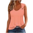 thumbnail image 2 of Meichang Débardeurs Décontractés pour Femmes Été Col Rond Tunique Ample Chemises Sans Manches Basiques Blouses Camisole Unie, 2 of 4
