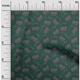 thumbnail image 1 of oneOone Polyester Lycra Teal Green Fabric Cat Face Animal Sewing Craft Projects Fabric Prints By Yard 56 Inch Wide, 1 of 4