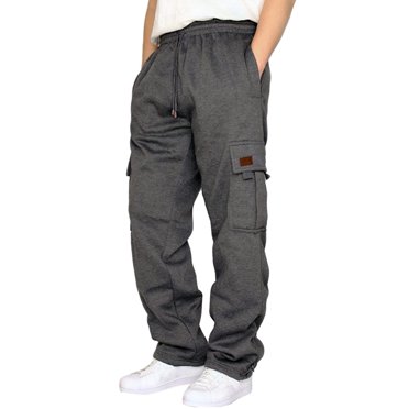 Ketyyh-chn99 Pantalon Cargo de Travail pour Hommes 2024 Été Uni Décontracté Extérieur Coupe Droite Pantalon de Mise en Forme GY1,S