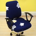 thumbnail image 2 of Housse Extensible en Spandex pour Chaise d'Ordinateur de Bureau Bleu Marine, 2 of 6