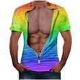 thumbnail image 1 of Qertyioot T-Shirt d'Entraînement pour Hommes T-Shirt d'Été Décontracté pour Hommes Col Rond Manches Courtes Haut avec Imprimé sur la Poitrine et Col Rond, 1 of 2
