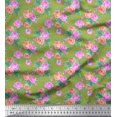 thumbnail image 1 of Soimoi Tissu en Rayonne à Pois, Feuilles et Roses Imprimé Floral pour Couture, Largeur 56 Pouces, 1 of 3