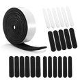 thumbnail image 2 of 23 Pieces Hat Size Tape Black Reducer Sizing Lining DIY Foam Reducing Protector Filler Fitted Liner Sweatband Sticker for Tighten Caps Tools 23PCS, 2 of 8