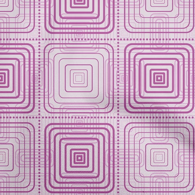 oneOone Rayon Fuschia Pink Fabric Geometric Craft Projects Decor Fabric Printed By The Yard 56 Inch Wide