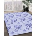 thumbnail image 3 of Ahgly Company Tapis d'Intérieur Lavable en Machine Carré Transitionnel Bleu Lavande, 7 Pieds Carré, 3 of 7
