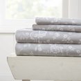 thumbnail image 1 of Linen Market 3 Piece Twin Bedding Sheet Set (Light Gray Roses) - Sleep Better Than Ever with These Ultra-Soft & Cooling Bed Sheets for Your Twin Size Bed - Deep Pocket Fits 16"" Mattress, 1 of 1