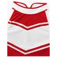 thumbnail image 5 of Oyolan Ensemble d'Uniforme de Cheerleader Sans Manches pour Femmes Adultes Jupe Plissée Mini Rouge TTG, 5 of 5