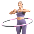 thumbnail image 1 of PRCTZ Weighted Hula Hoop, 2.5 lb Exercise Hula Hoops for Adults, 8 Detachable Sections, Pink & Gray, 1 of 13