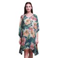 thumbnail image 1 of Bimba Aquarelle Femme Courte Plage Kaftan Tenue de Plage Paréo de Bikini Robe Midi-P-L, 1 of 5