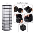 thumbnail image 3 of DYNWAVECA Fil de Couture 60 Fils pour extension de Chignon, Tissage Extensible Noir, 8 Couches Noir, 3 of 8