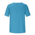 thumbnail image 4 of Pompotops Mode T-shirt Décontracté à Manches Courtes Col en V pour Femmes Été, 4 of 7