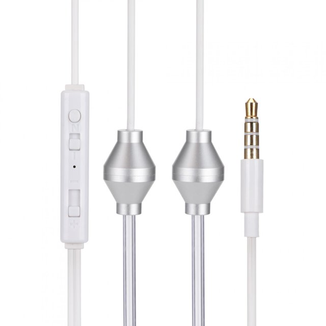 Earbuds,3.5mm Mobile Phone Double Earphone Earbuds Solid Performance
