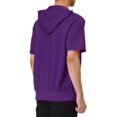 thumbnail image 3 of INSPIRE CHIC Men's Short Sleeve Hoodies Solid Color Zip Up Jackets with Hood S Purple, 3 of 7