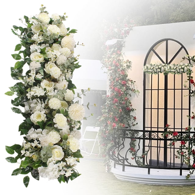 Qinghuayi Road Guide Simulation Flowers White White Abs (1 Artificial Flower Arrangement)