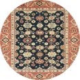 thumbnail image 1 of Ahgly Company Indoor Round Abstract Red Brown Abstract Area Rugs, 6' Round, 1 of 6