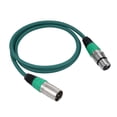 thumbnail image 1 of Tignapoo 1M Green DMX512 XLR Microphone Cable, High-Quality Cannon Connector for Audio Equipment, Single Pack, 1 of 6