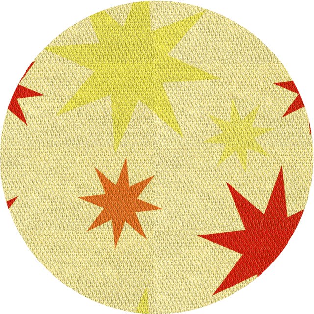 Ahgly Company Tapis d'Intérieur Ronds Transitionnels Jaunes Lavables à la Machine, 5 Pieds Rond