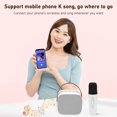 thumbnail image 4 of Mini Karaoke Machine, Portable BT Karaoke Speaker With 2 Microphone, Multiple Connections, For Family Party Meeting Singing, 4 of 8
