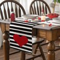 thumbnail image 1 of XZNGL Valentines Day Table Flag Festival Decoration Love Little Gnome Pattern Linen Table Cloth 33 * 183Cm, 1 of 8