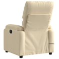 thumbnail image 2 of vidaXL Massage Recliner Chair Cream Fabric, 2 of 5