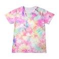 thumbnail image 1 of Hauts d'Été Décontractés Filles Garçons Mode Manches Courtes Dégradé Imprimé Hauts Col Rond Enfant T-Shirt Ample d'Été, 1 of 6