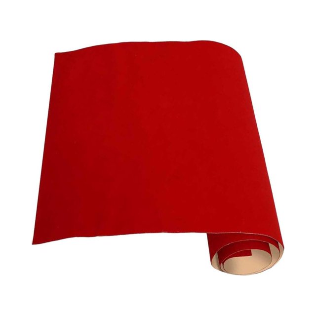 Baohd Back Self Adhesive Sheet Felt Velvet Velour Fabric Craft Sticker Red