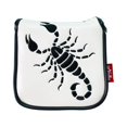 thumbnail image 4 of facefd Universal Golf Mallet Putter Cover Square Headcover Magnetic Closure Guard Scorpion White, 4 of 5