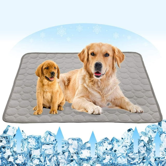 Dog Cooling Mat Large Cooling Pad Machine Washable Summer Cooling Mat for Dogs Cats Kennel Pad Breathable Pet Self Cooling Blanket Dog Crate Sleep Mat