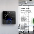 thumbnail image 3 of WiFi Smart Thermostat, Wall Mounted Temperature Controller with LED Panel, 8 Lighting Effects, 7 Color Lights Transition, Capacitive Touch Button, 3 of 7