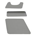 thumbnail image 4 of Luzkey 3 Pieces Bathroom Rug Soft Carpet Absorbent Polyester Machine Washable Floor Mat Anti Slip for Washrooms Bathrooms Spas Decor light gray, 4 of 8