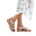 thumbnail image 4 of Kcodviy Sandales pour Femmes Chaussures Compensées Sandales Larges pour Femmes Largeur Grand Sandales à Bride à Boucle Sandales d'Été pour Femmes Largeur Grand Sandales de Plage Chaussures pour Sandales en Corde pour Femmes, 4 of 5