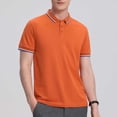 thumbnail image 1 of Styesk T Shirts for Man Solid-Color Casual Button Short Sleeve Turndown Collar Blouse Shirt, 1 of 5
