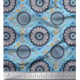 thumbnail image 1 of Soimoi Polyester Crepe Fabric Floral Mandala Print Fabric by The Yard 52 Inch Wide, 1 of 3