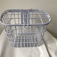 thumbnail image 1 of Front And Rear Bike Basket Electric Bike Basket All Metal Tube Bike Front And Rear White Hanging Decorative Bike Basket, 1 of 5