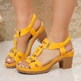 thumbnail image 2 of DAFEI Sandales pour Femmes à Talons Hauts Épais, à Bout Ouvert, à Talon Bloc, Robe, Fête Nuptiale, Chaussures de Mariage, 2 of 7
